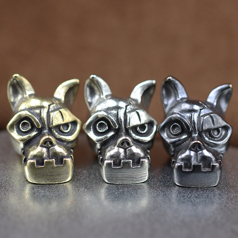 Edc Carry Kit - Bulldog Kafası Pirinç Bıçak Boncuk EDC