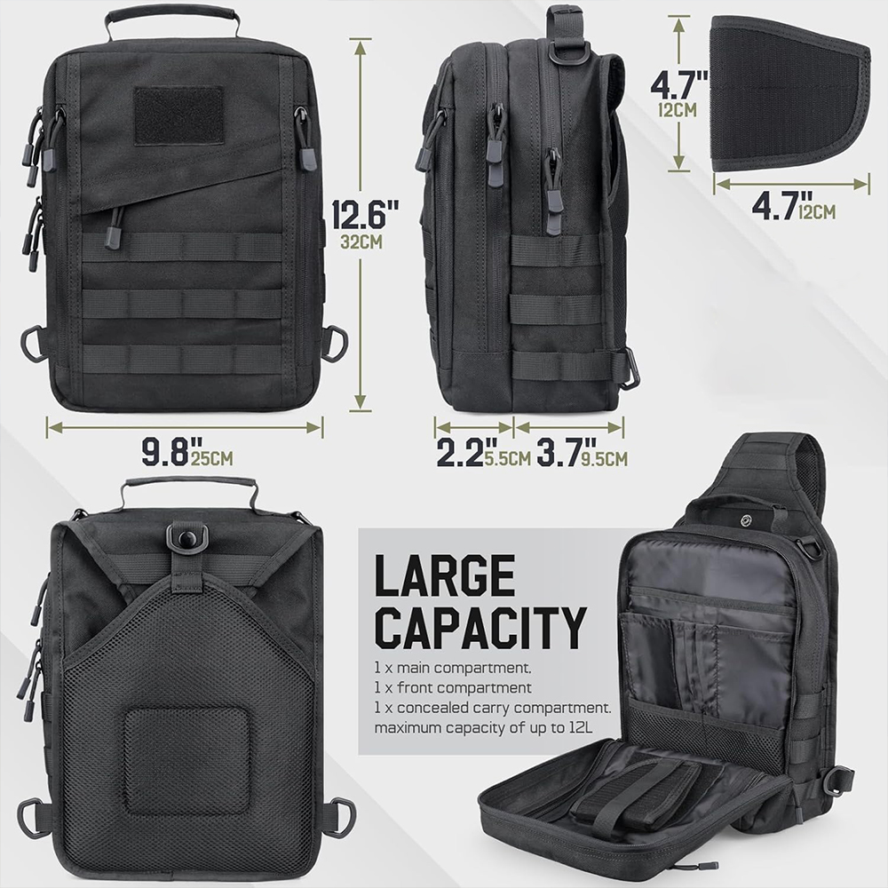 Taktik Sling Sırt Çantası Gizl - Edc Concealed Carry Sling Bag incelemesi ve fiyatı
